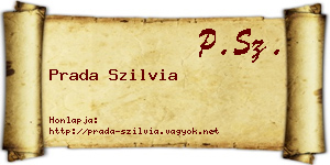 Prada Szilvia névjegykártya